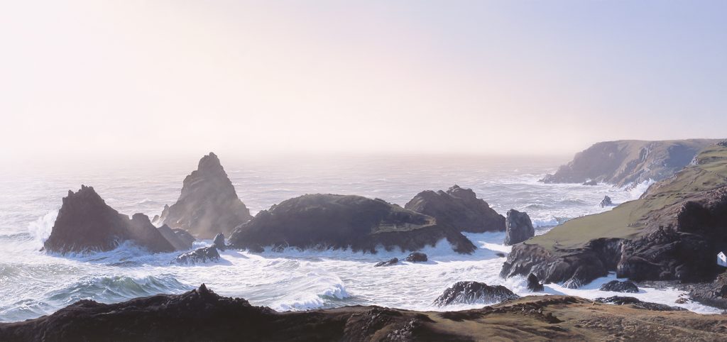 Autumn at Kynance, rugged Cornish clifftop seascape by Jamie Medlin