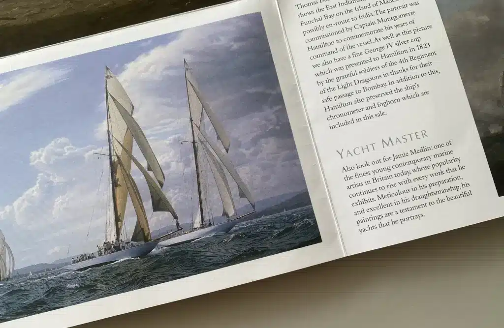 Publication featuring Jamie Medlin's marine art