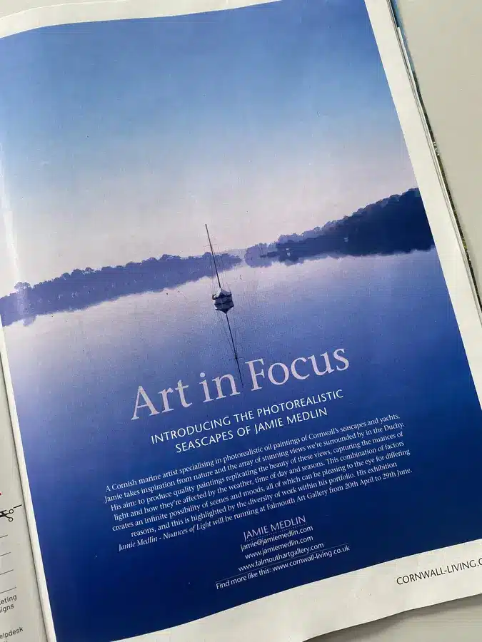 Publication featuring Jamie Medlin's marine art