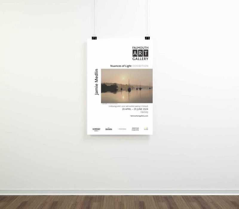 Jamie Medlin fine art print mockup displayed in a white frame